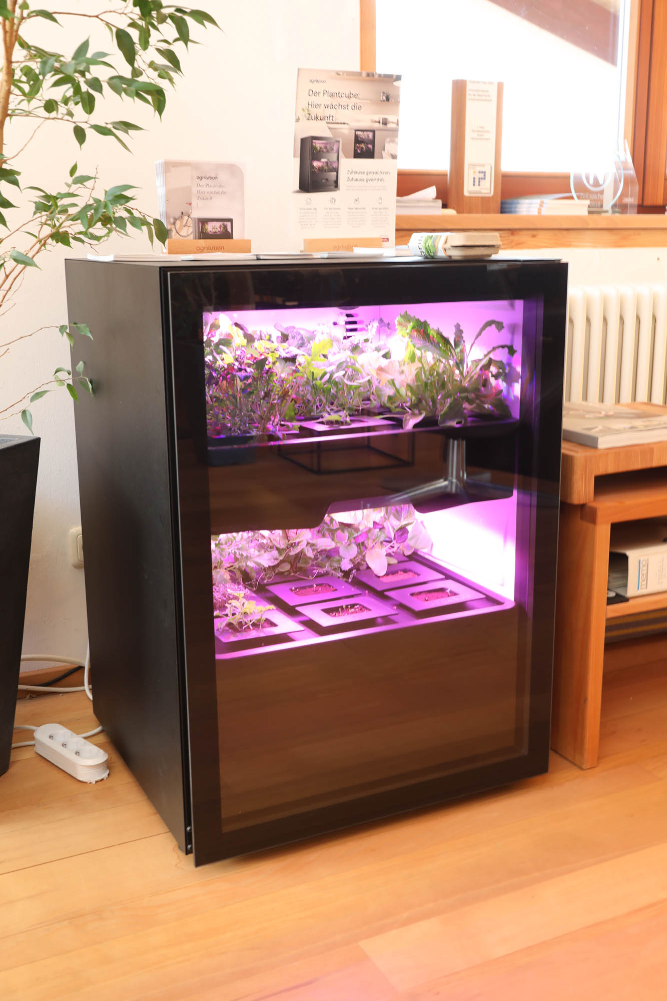 Das Inddor Vertical Farming Gerät Plantcube von Agrilution